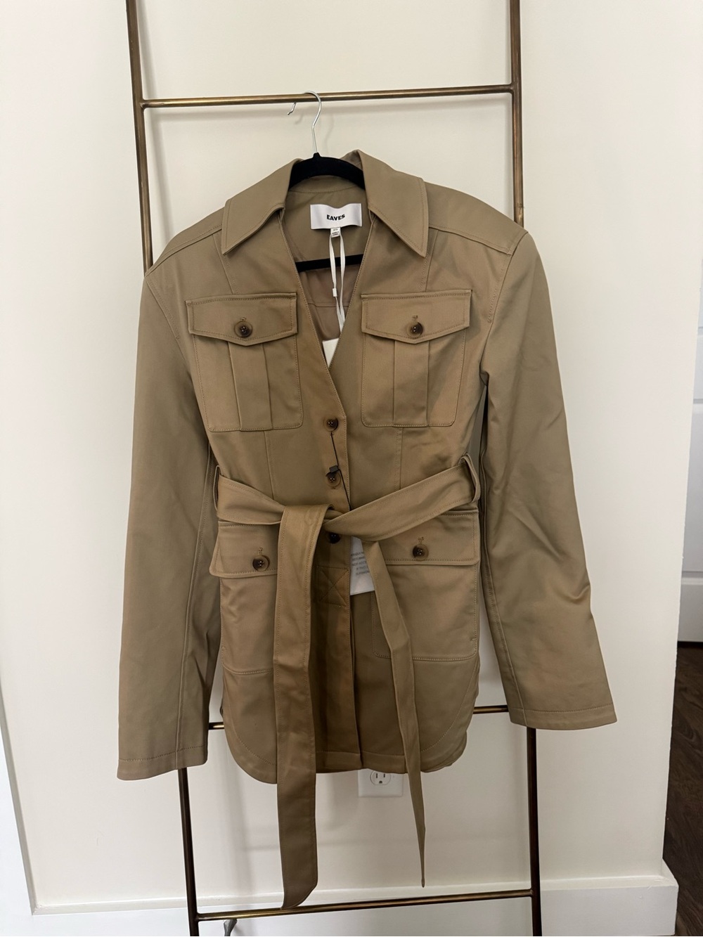 EAVES Revolve Lumi Mini Dress in Khaki - XS - Picture 4 of 6
